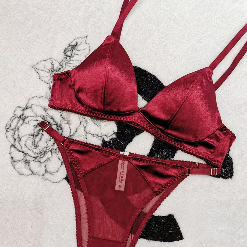 NATEA Prestige — Ensemble satin bordeaux, luxe et confiance