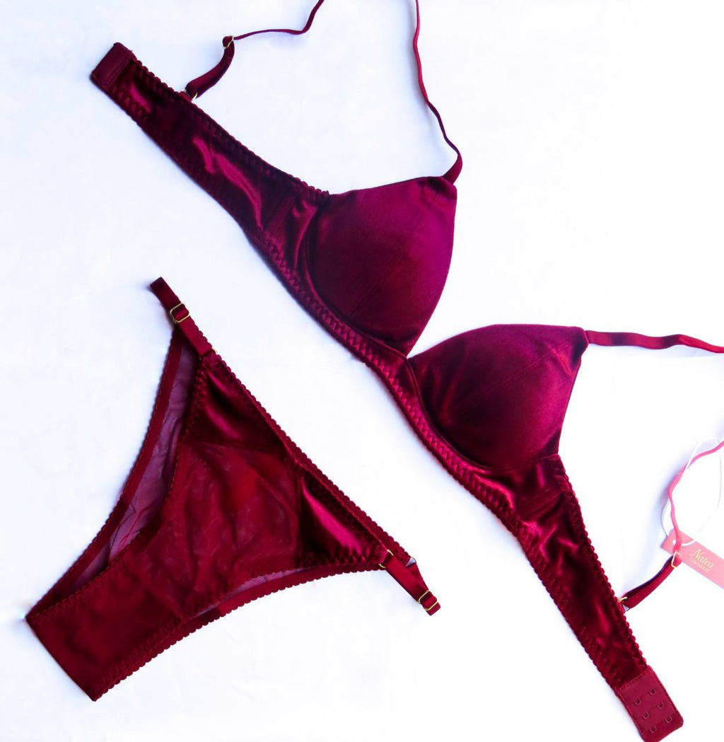 NATEA Prestige — Ensemble satin bordeaux, luxe et confiance