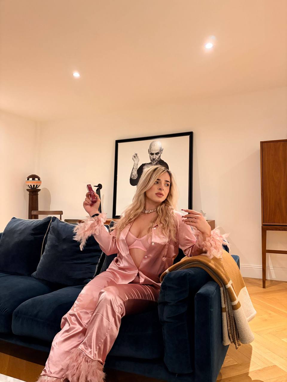 Pyjama satiné rose poudré – Collection NATEA Pijama